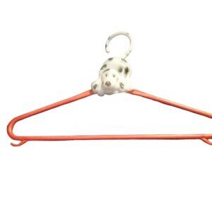 Vintage Dalmatian Clothes Hanger Tail Set of 3 Plastic Black White Red